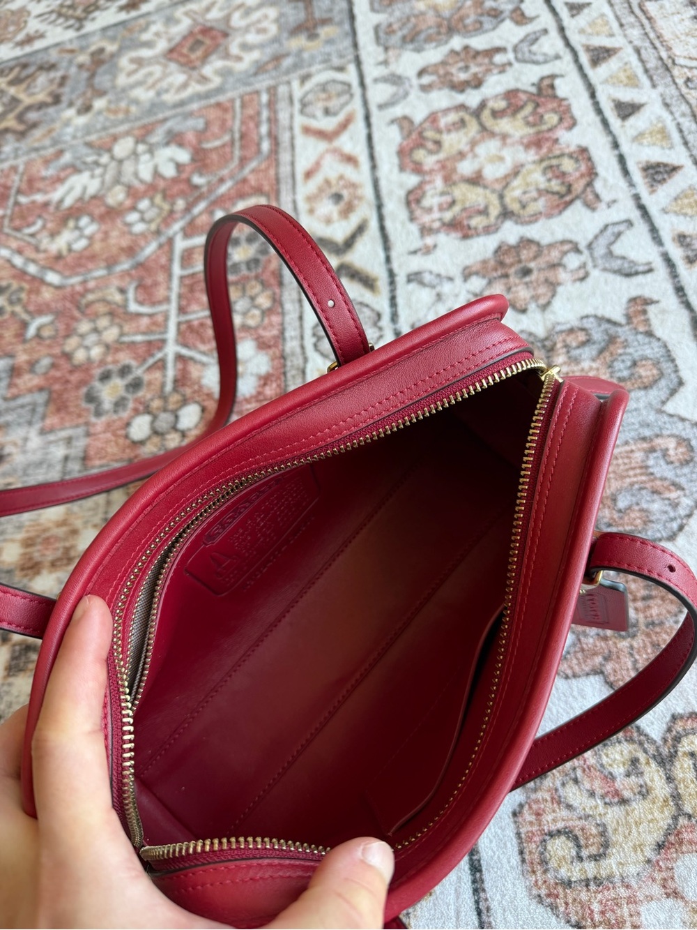 Coach Swing Zip Bag - Ruby/Red - Picture 4 of 7